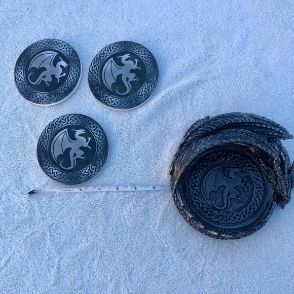 Dragon Coasters Flying Goth Holder -3 Coaster Set - Picture 8 of 11